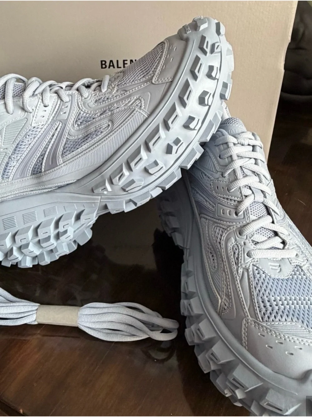 Balenciaga Men's Defender Sneaker Light Blue size 46/13